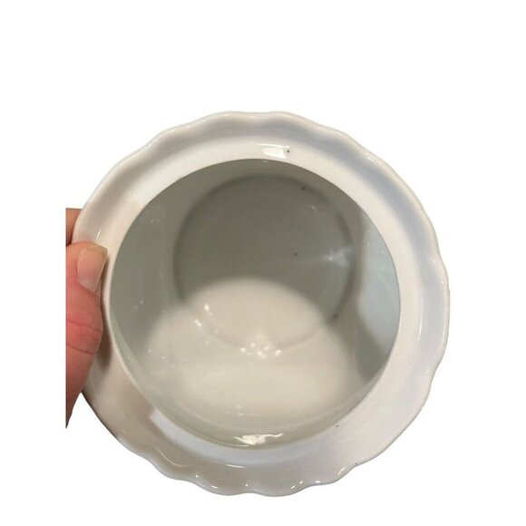 Vintage Floral Candy/Sugar Dish Biscuit Jar with Lid Floral Pattern Antique - Picture 7 of 16